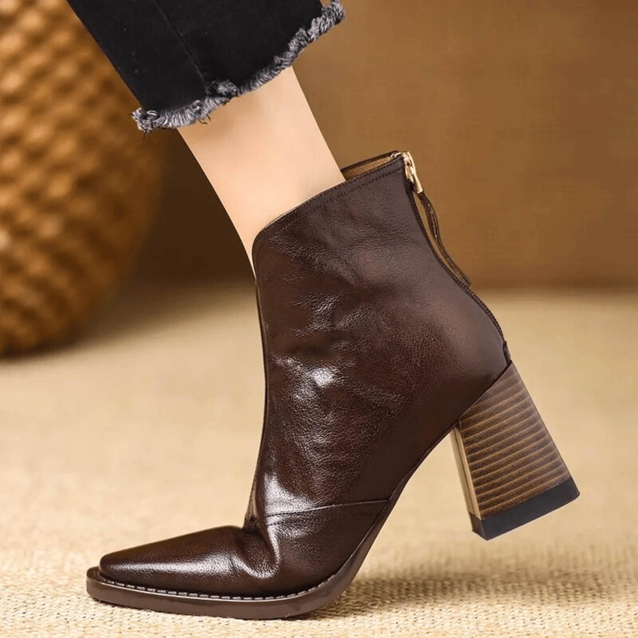 Candice | Elegant Mid-Height Heel Ankle Boots