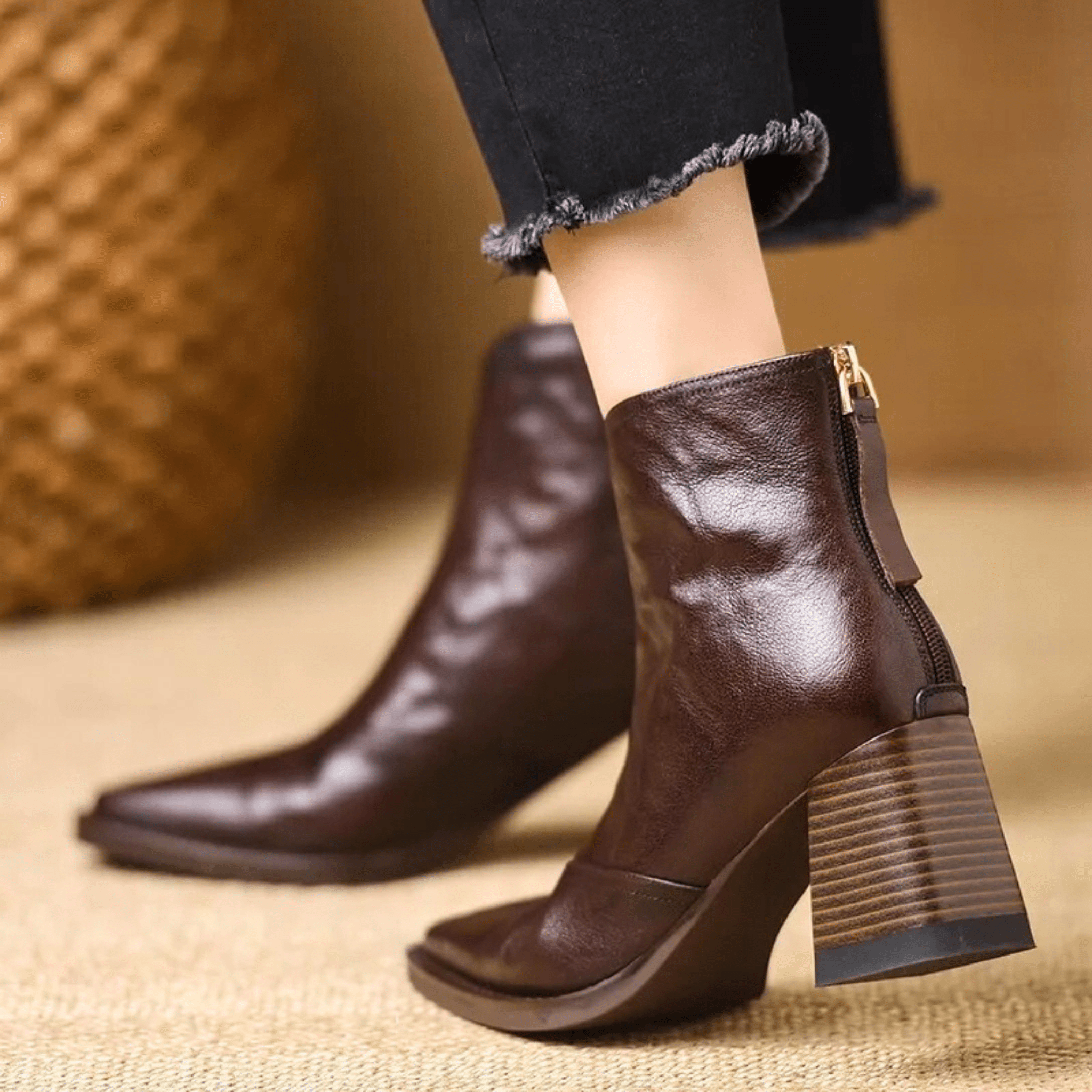 Candice | Elegant Mid-Height Heel Ankle Boots