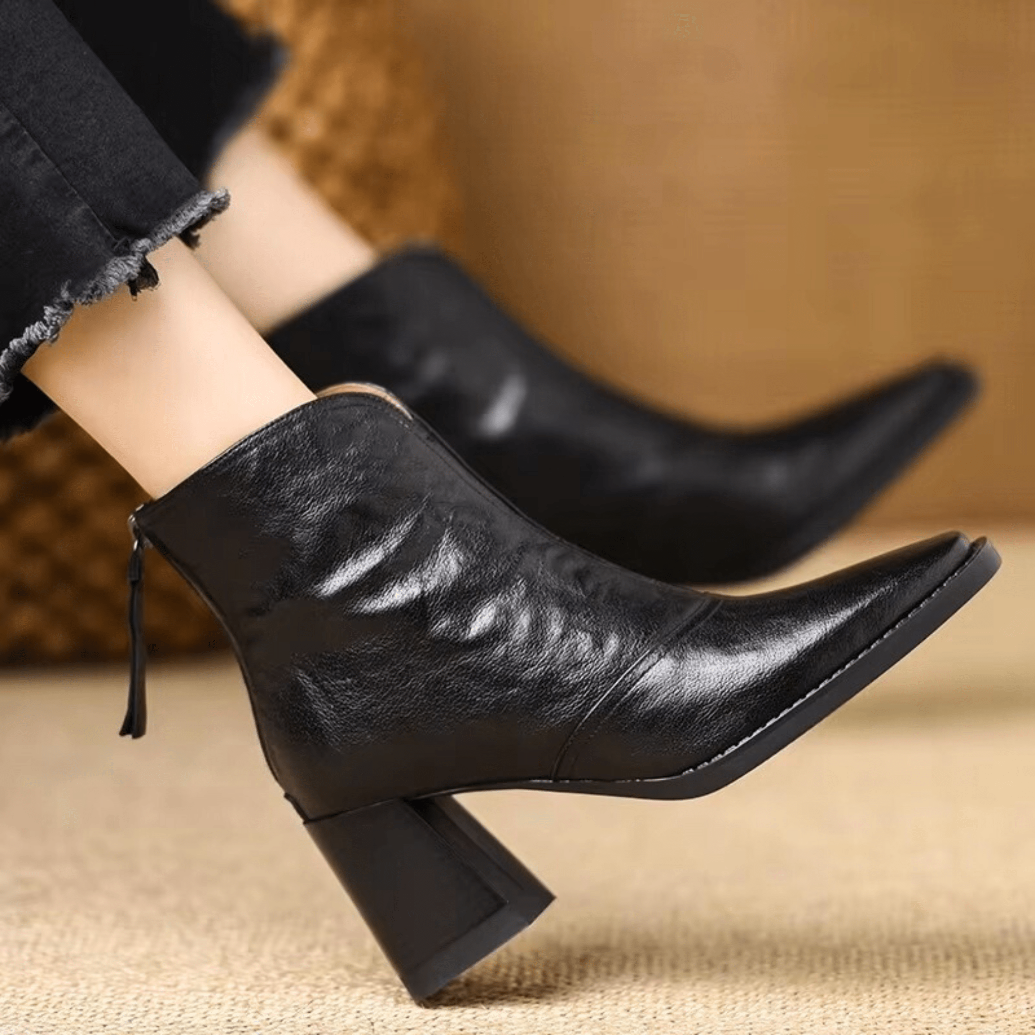 Candice | Elegant Mid-Height Heel Ankle Boots