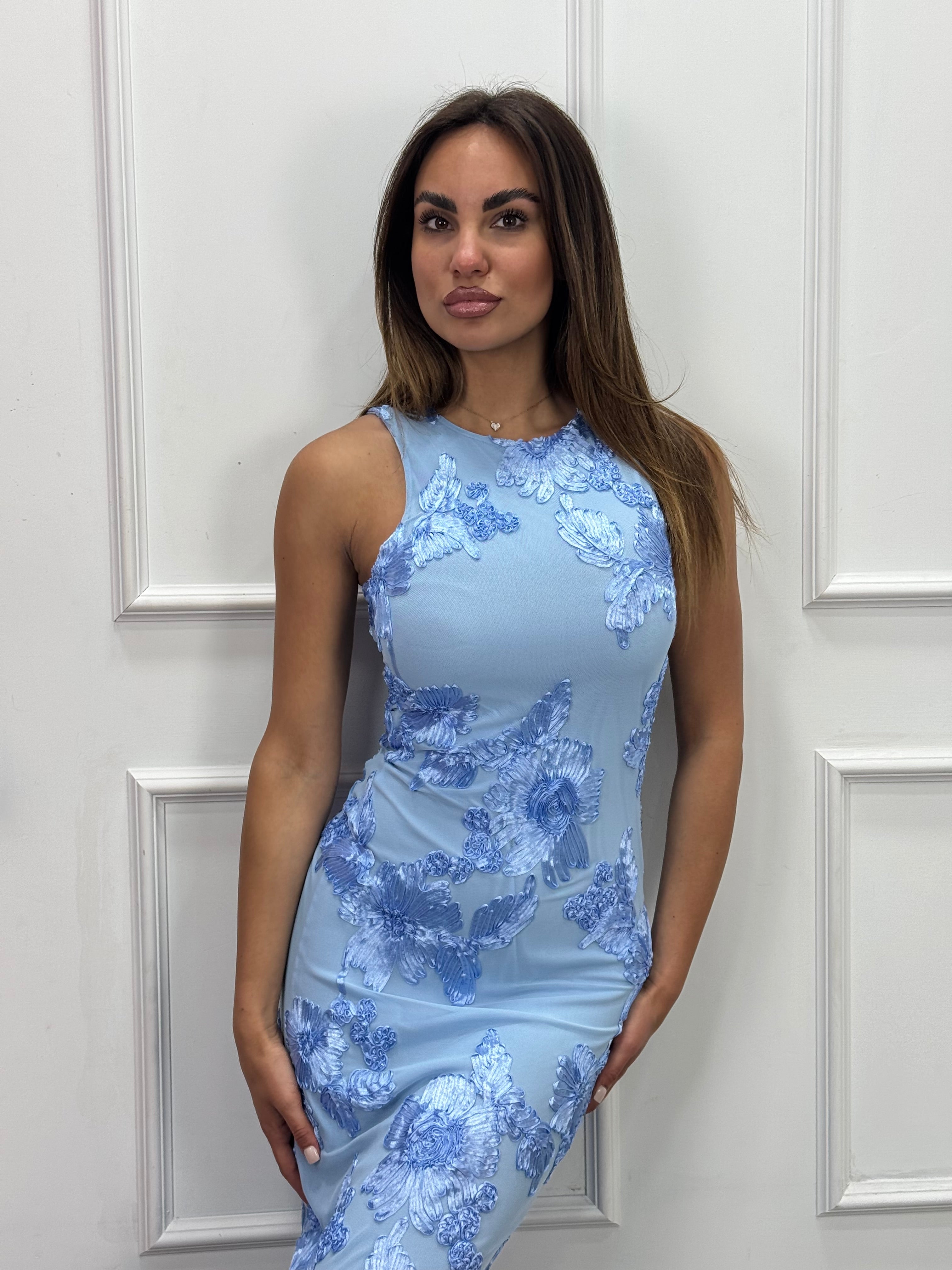 Novessa | Liza Floral Print Maxi Dress