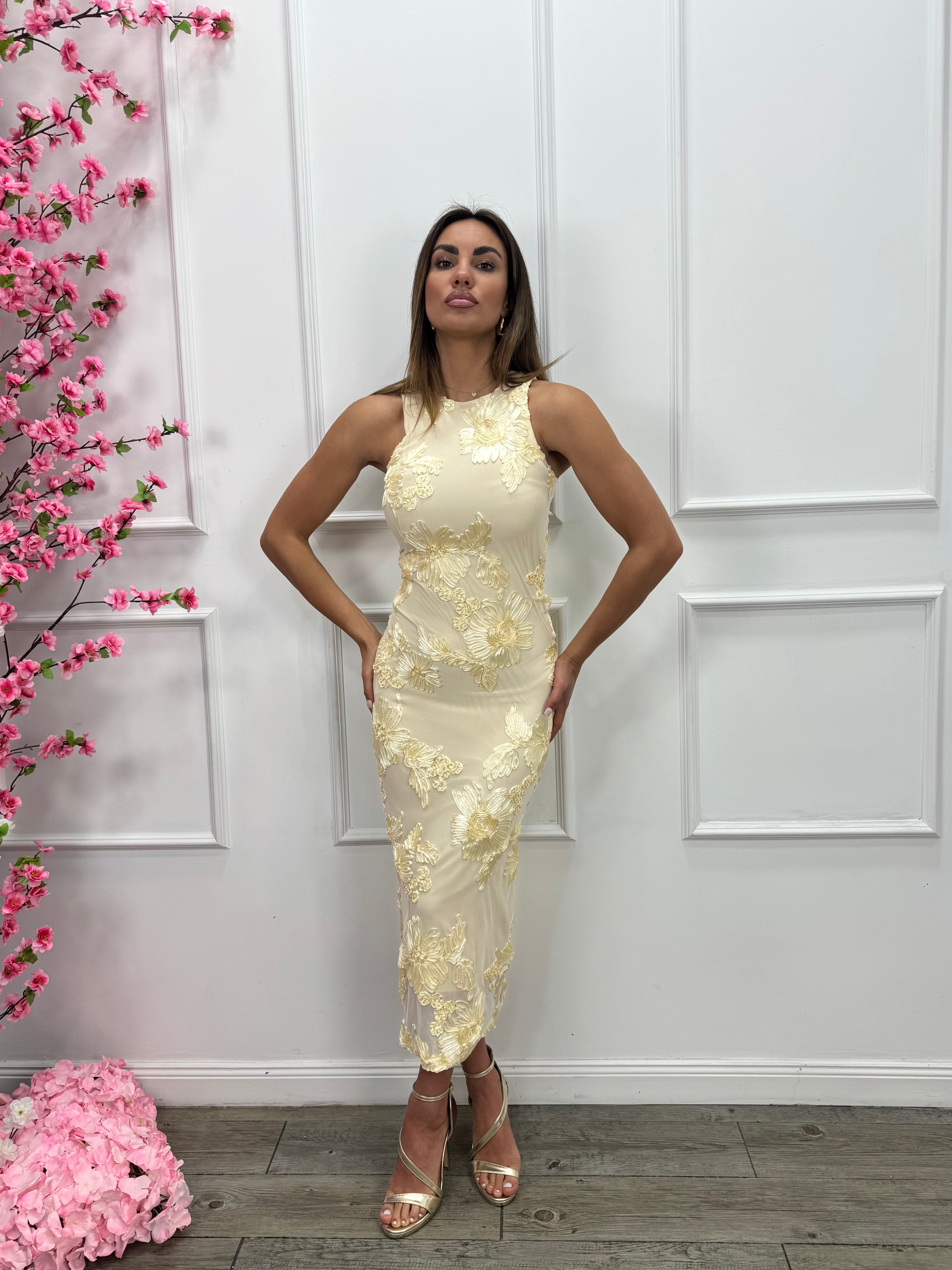 Novessa | Liza Floral Print Maxi Dress