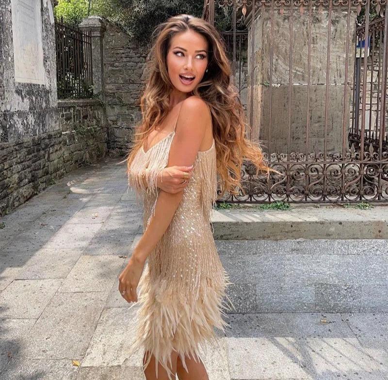 Novessa | Eleonora Feather Dress