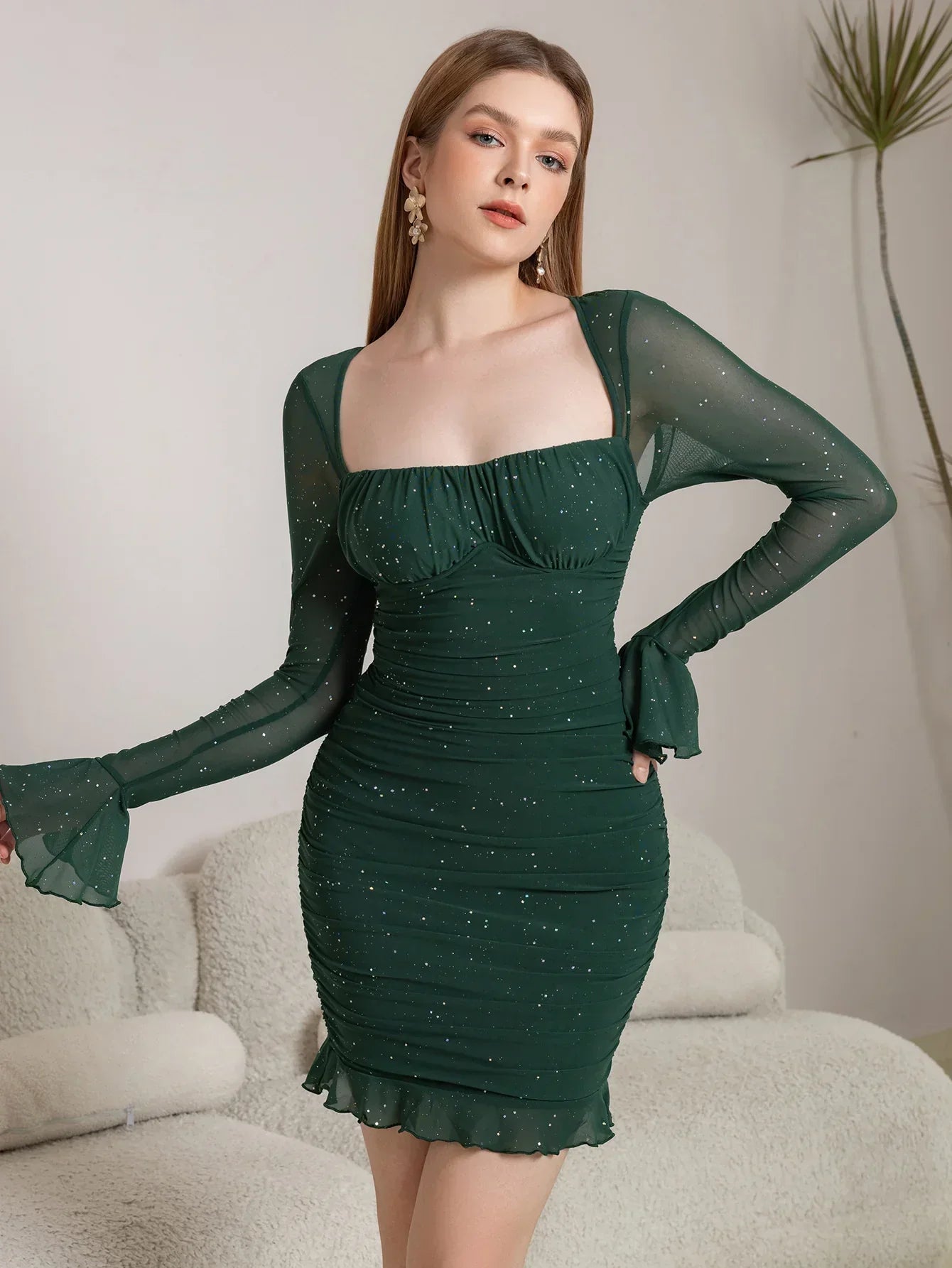 Novessa | Lucy Mesh Mini Dress