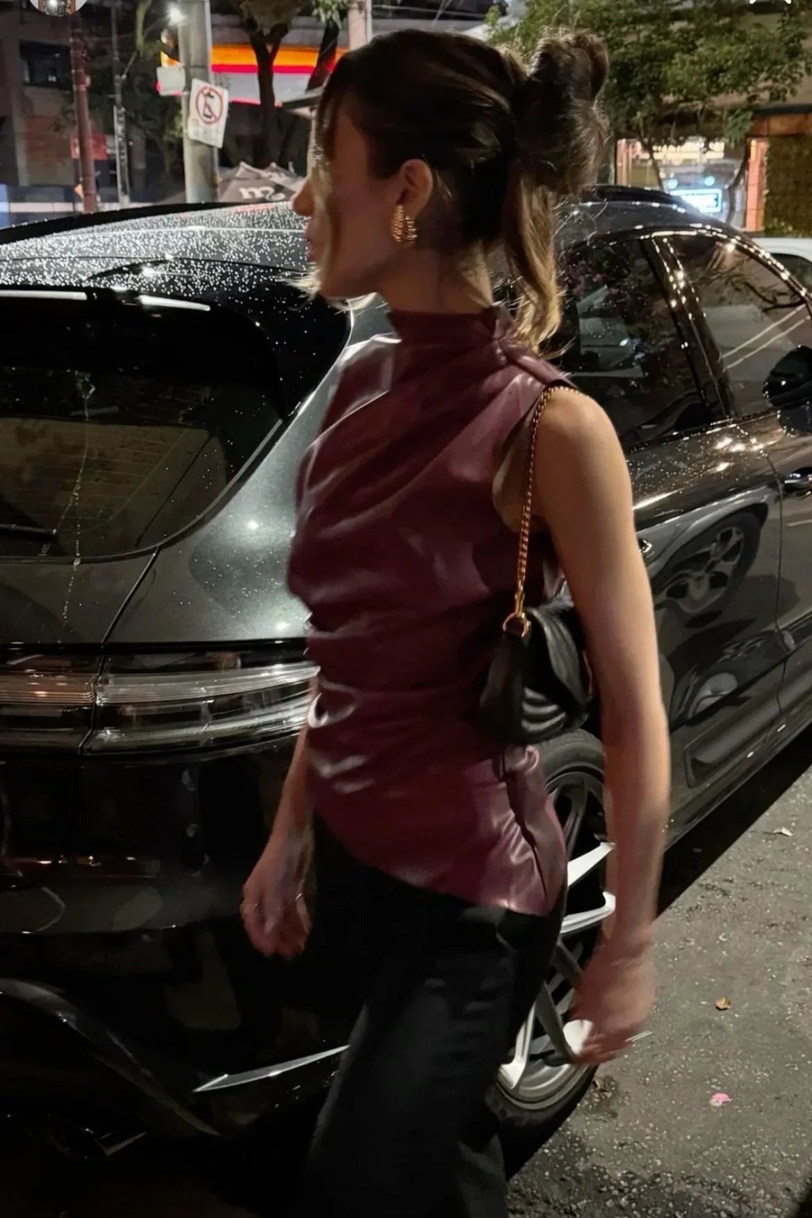 Novessa | Ruby Leather Top