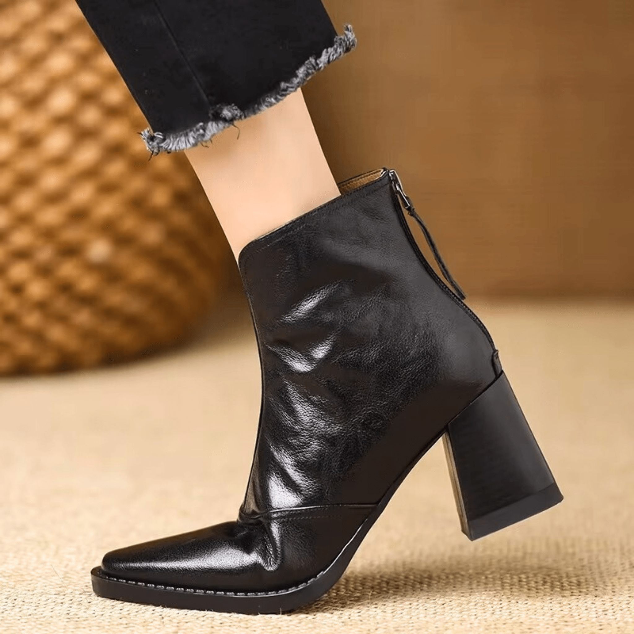 Candice | Elegant Mid-Height Heel Ankle Boots