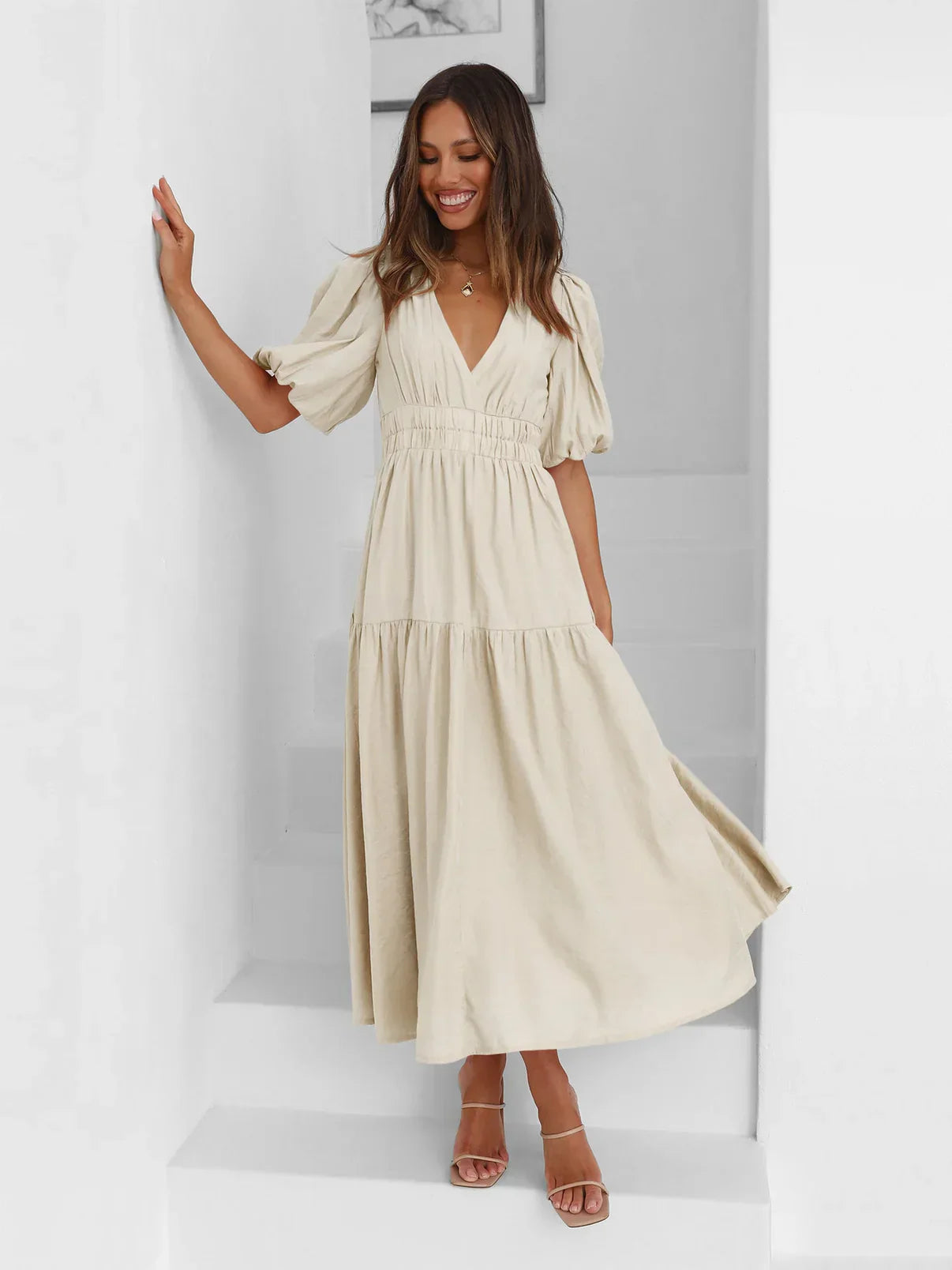 Novessa | Laurea Puff Sleeve Dress