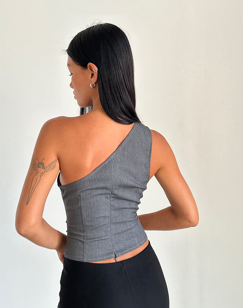 Novessa | One-Shoulder Top with Waistband