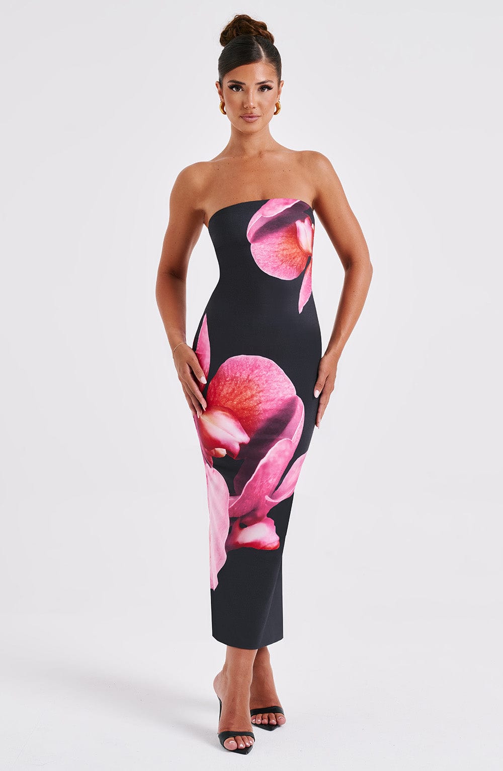 Novessa | Fiora Floral Print Midi Dress