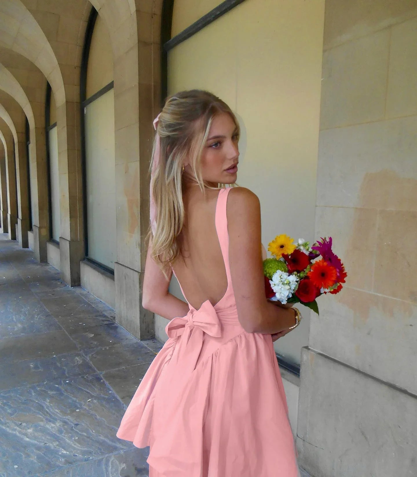 Novessa | Elisha Open Back Mini Dress